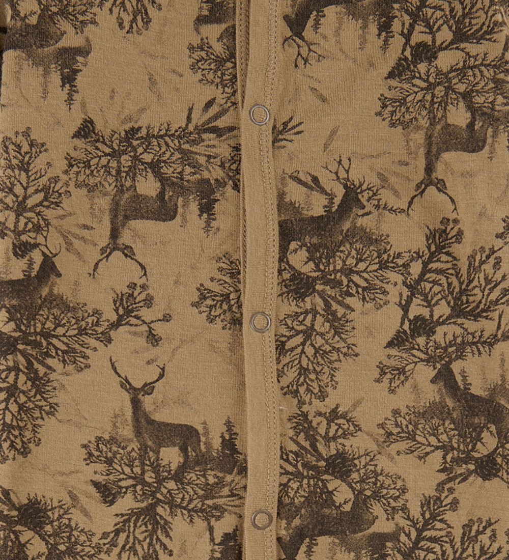 Mikk-Line Jumpsuit - Wool/Bamboo - Kelp w. Print