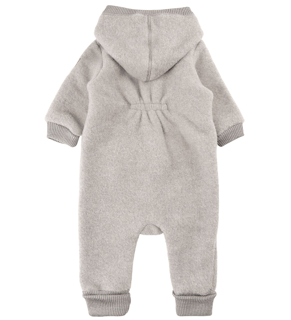 Mikk-Line Pramsuit w. Hood - Wool - Melange Offwhite