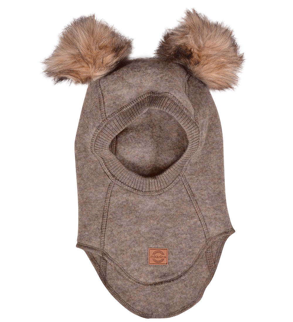 Mikk-Line Balaclava - Wool - Melange Denver w. Pom-Pom