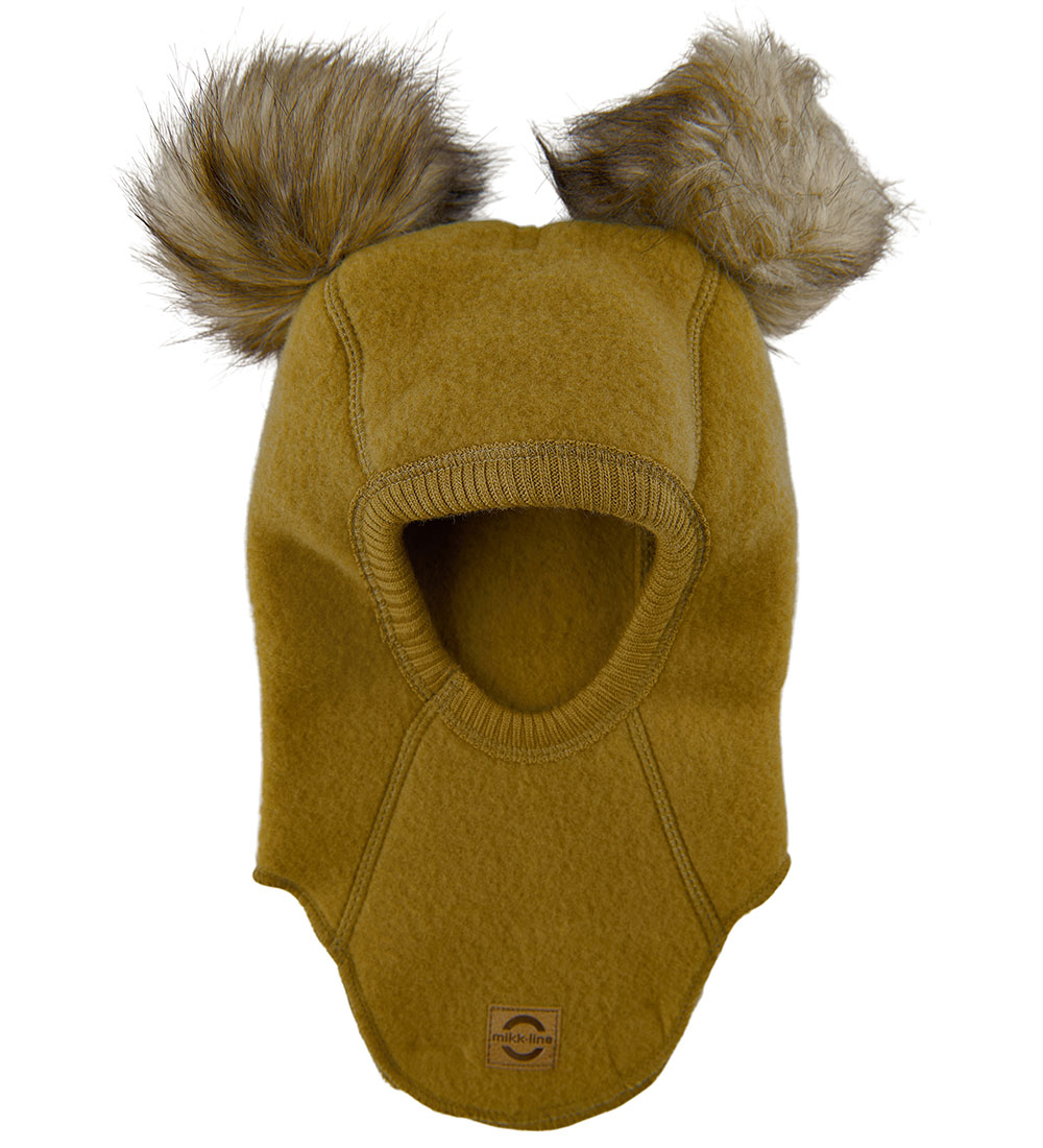Mikk-Line Balaclava - Wool - Butternut w. Pom-Pom