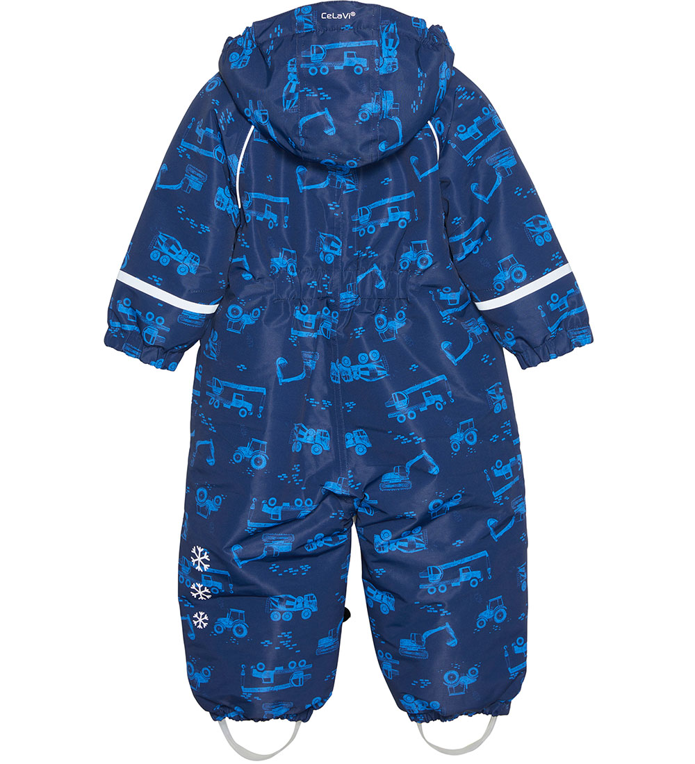 CeLaVi Snowsuit - Pageant Blue w. Work machines