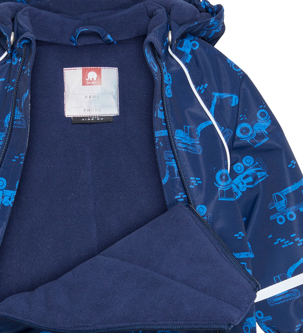 CeLaVi Snowsuit - Pageant Blue w. Work machines