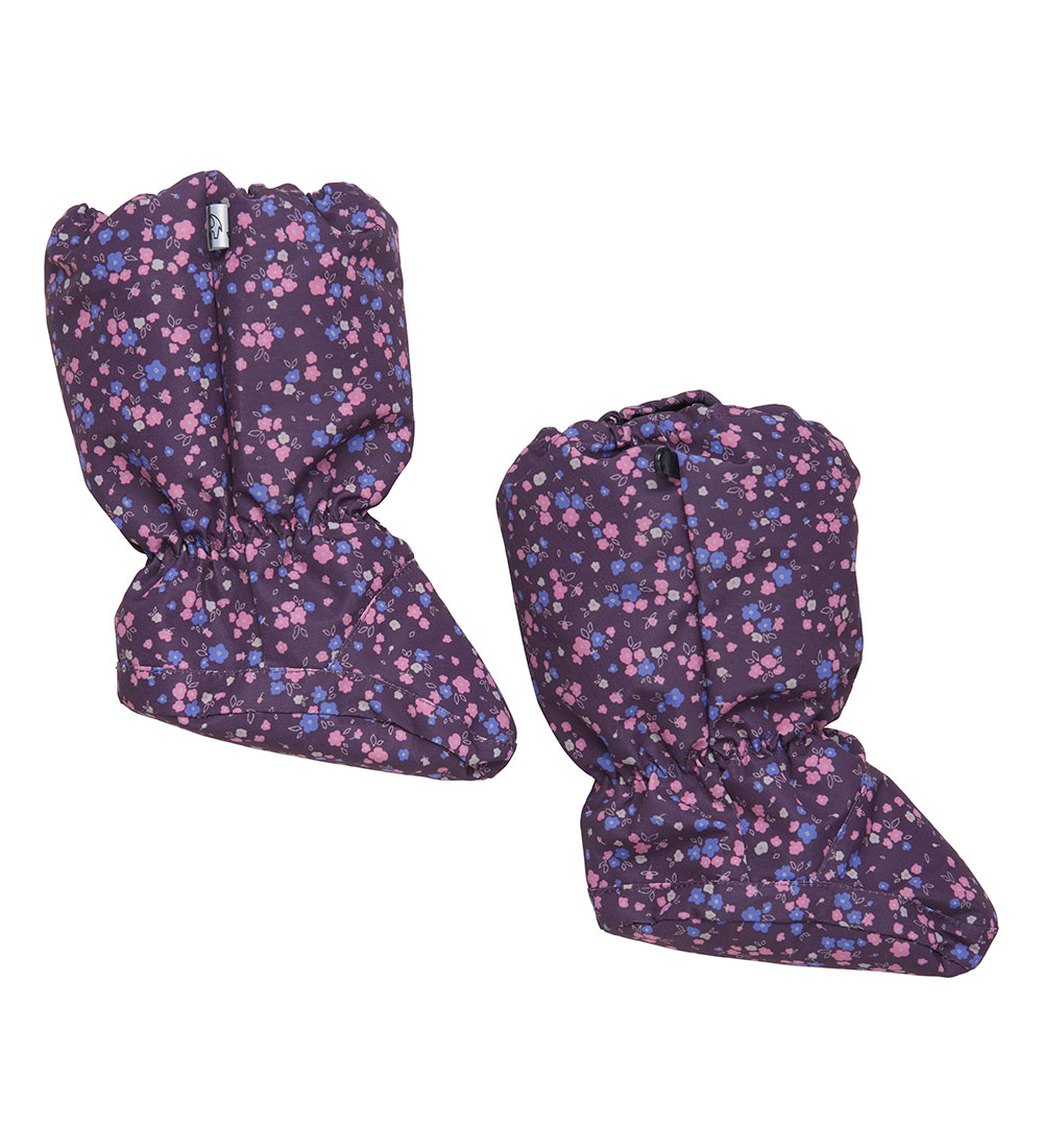 CeLaVi Outdoor Footies - Plum Perfect w. Flowers