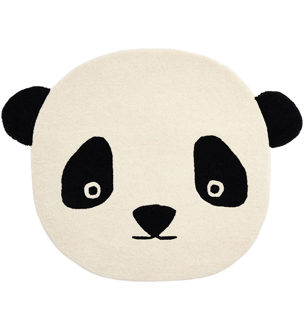 OYOY Panda Rug - Wool/Cotton - 87x110 cm - Panda