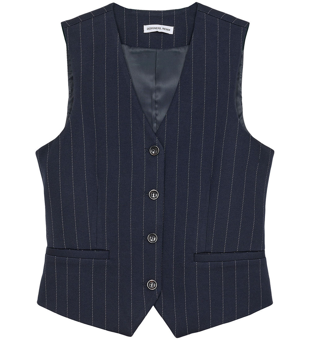 Designers Remix Vesti - Zoe - Dökkblátt/White Pinstripe