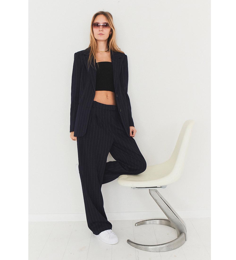 Designers Remix Trousers - Cargo - Zoe - Navy/White Pinstripe