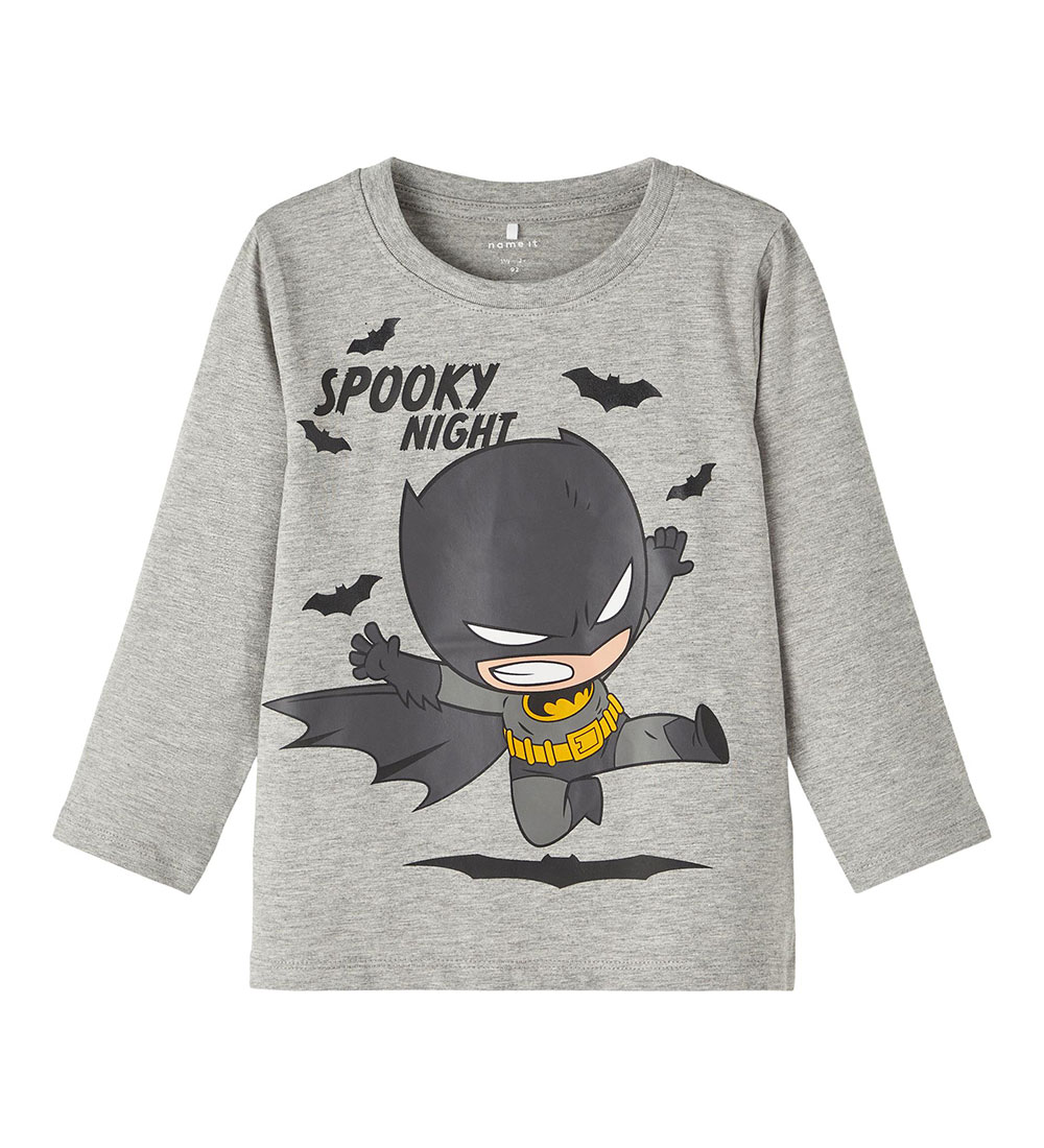 Name It Blouse - NmmSummi Superfriends - Batman - Grey Melange