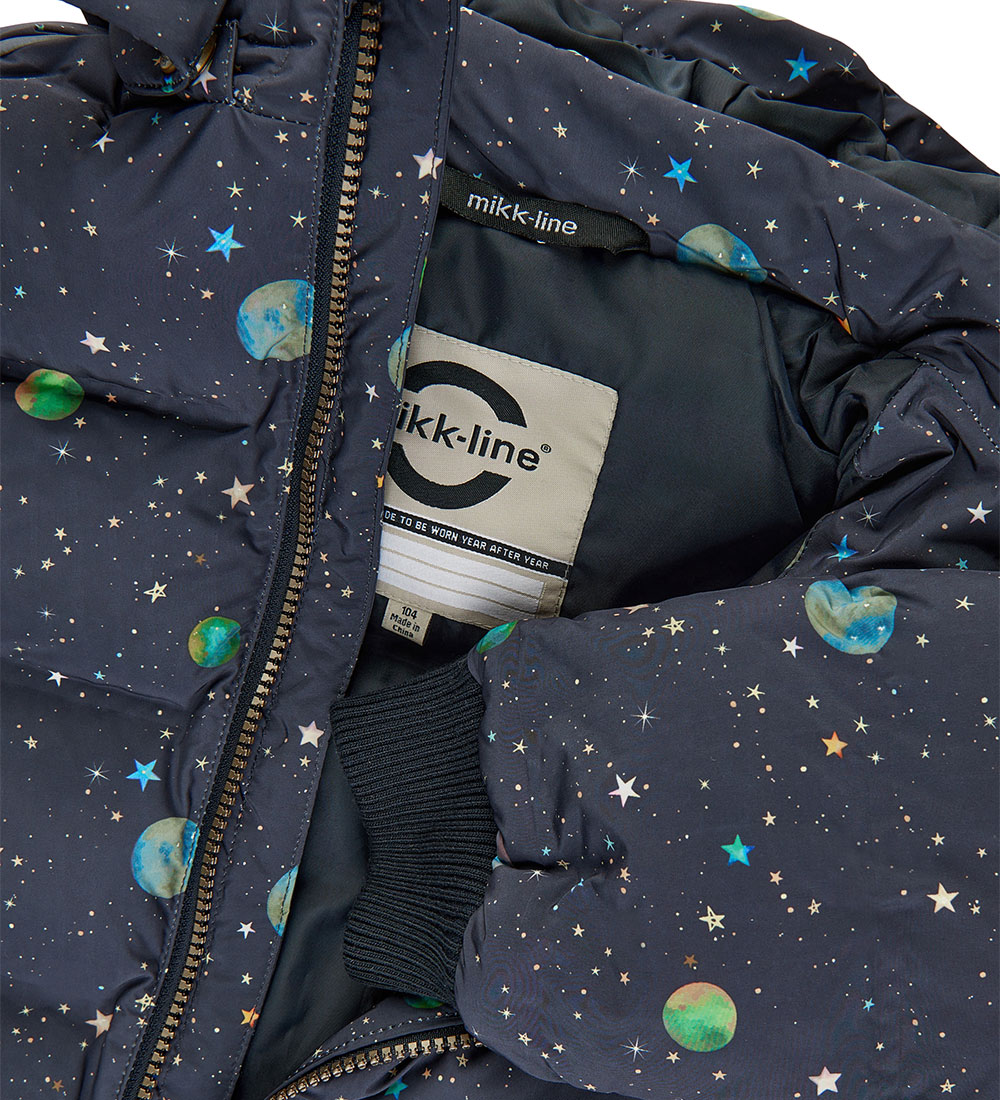 Mikk-Line Padded Jacket - Recycled - Dark Navy w. Print