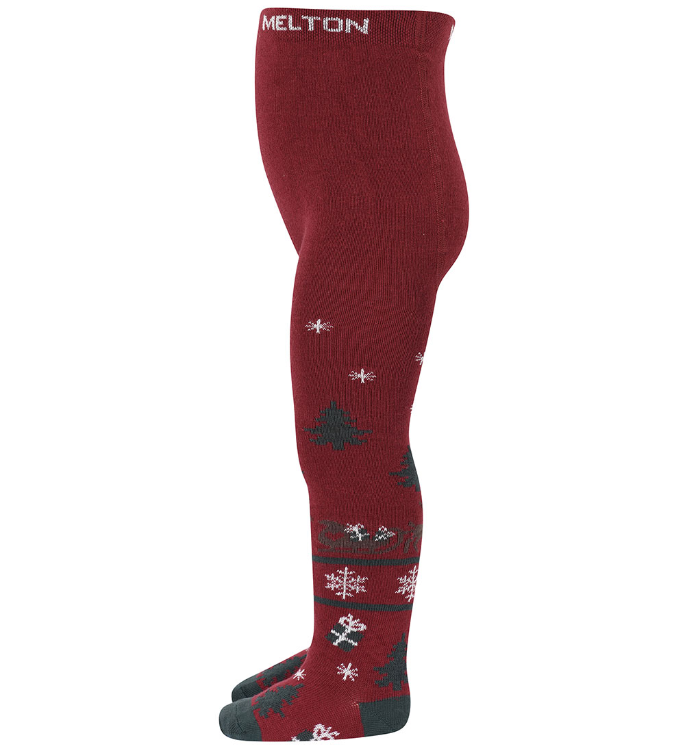 Melton Tights - Reindeer - Sundried Tomato