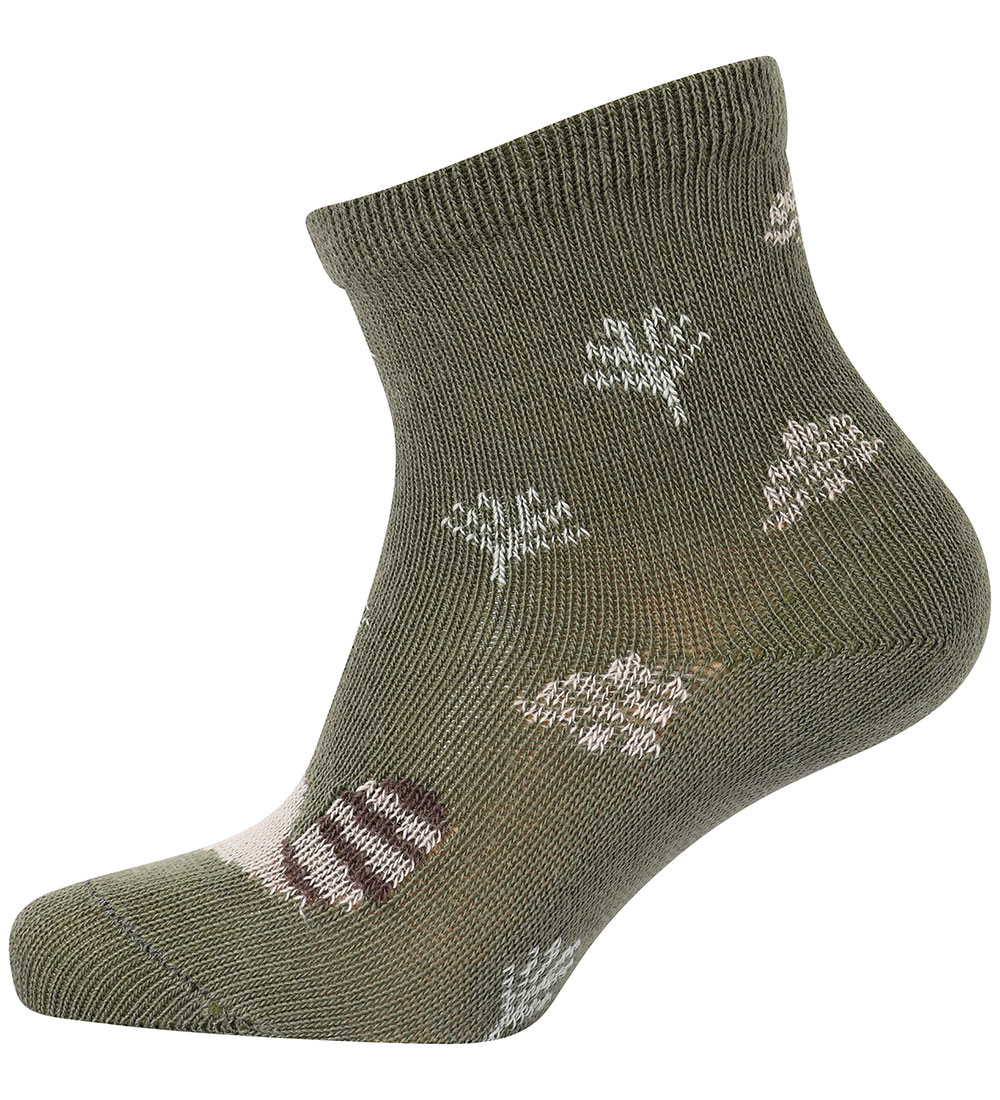 Melton Sokken - Wasbeer - Klimop Green