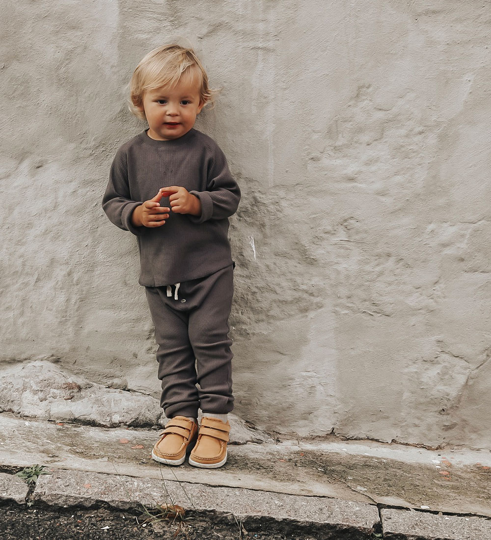 Monsieur Mini Trousers - Baggy Waffle - Forged Iron
