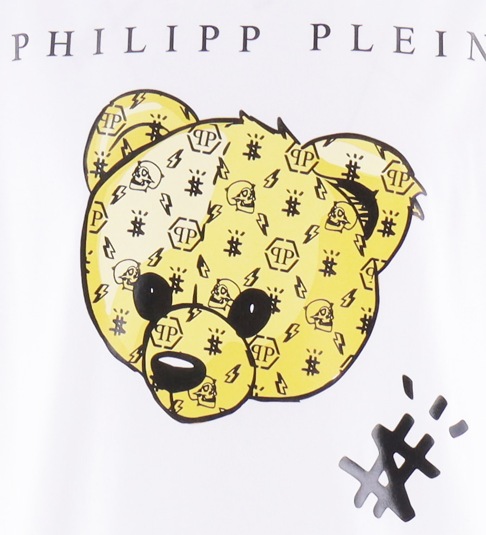 Philipp Plein T-shirt - White/Yellow w. Soft Toy