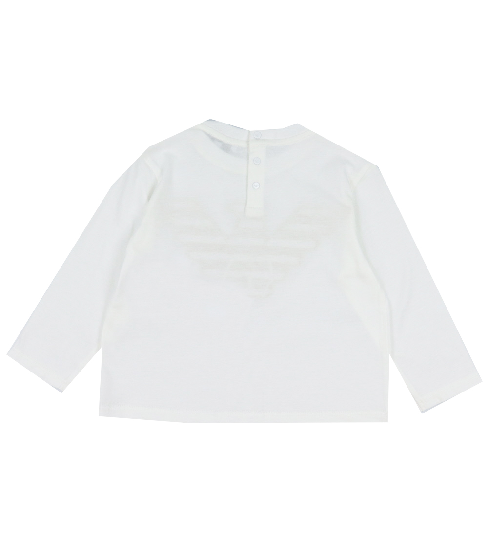 Emporio Armani Blouse - White/Beige w. Logo