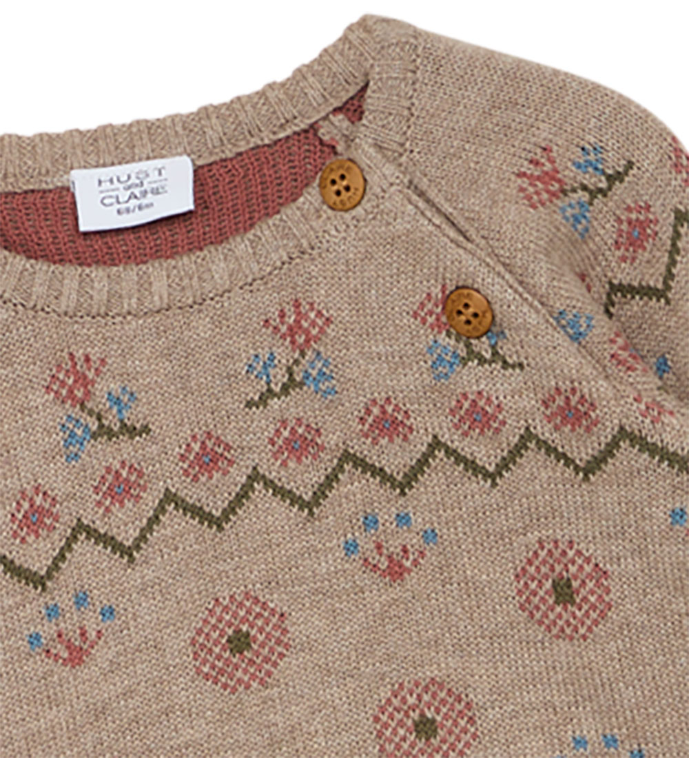 Hust and Claire Blouse - Knitted - Puzzle - Sand Melange