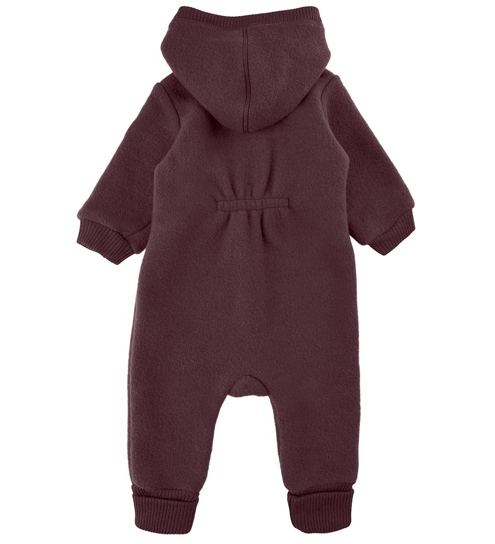 Mikk-Line Overall m. Muts - Wol - Bosbes