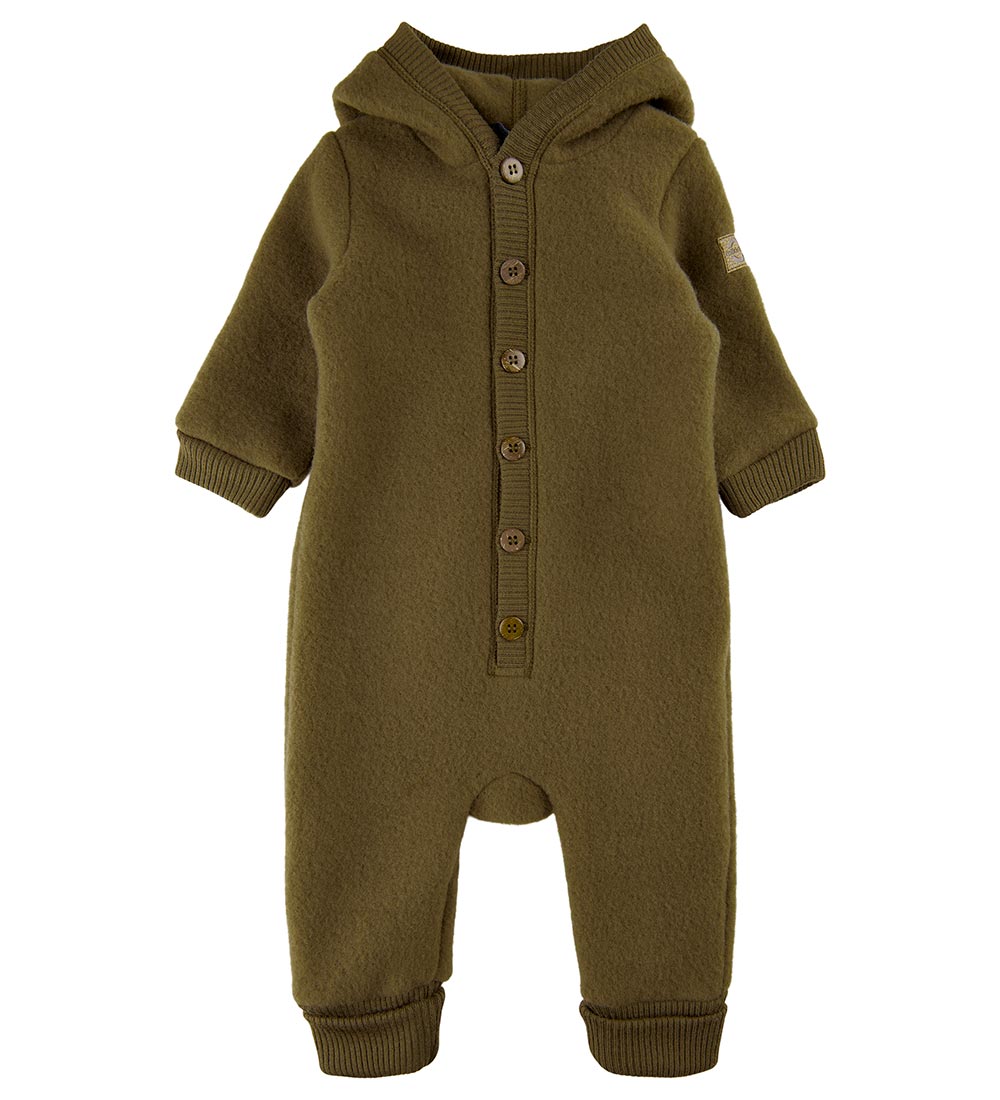 Mikk-Line Pramsuit w. Hood - Wool - Beech