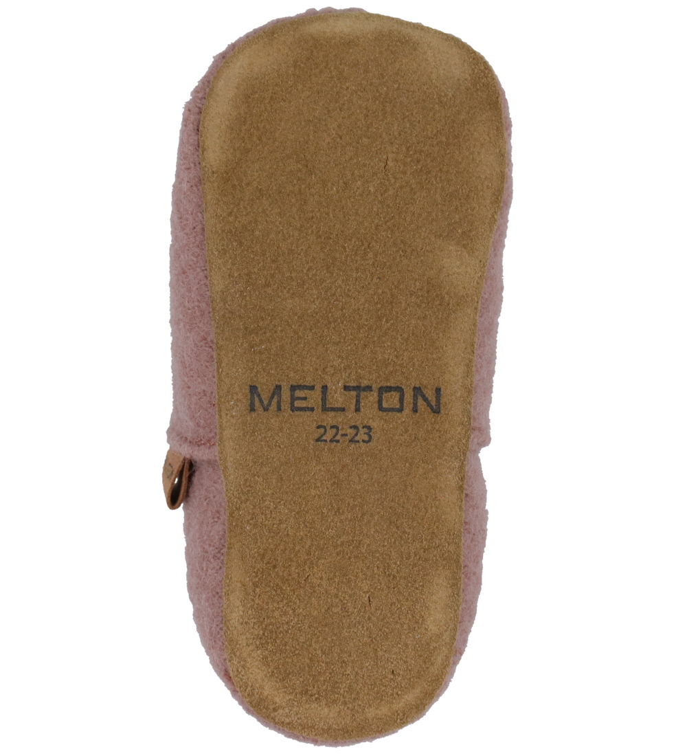 Melton Slippers - Wool - Fawn w. Unicorn