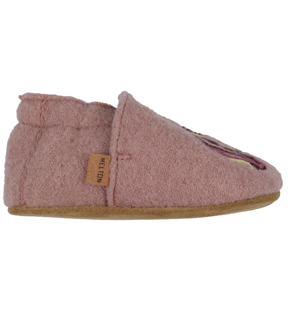 Melton Slippers - Wool - Fawn w. Unicorn