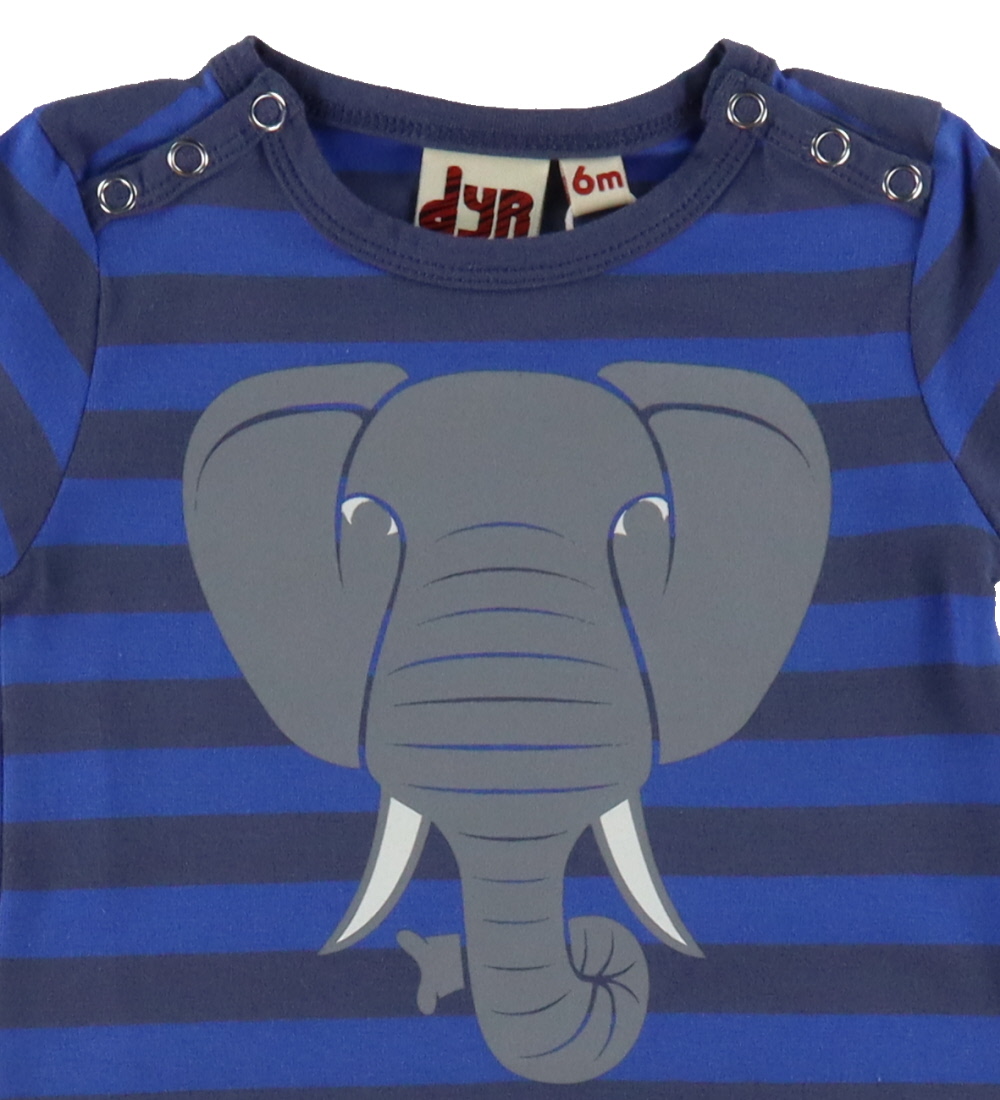 DYR Jumpsuit - ANIMAL Tweet - Grey Marine/Royal Blue Elephant