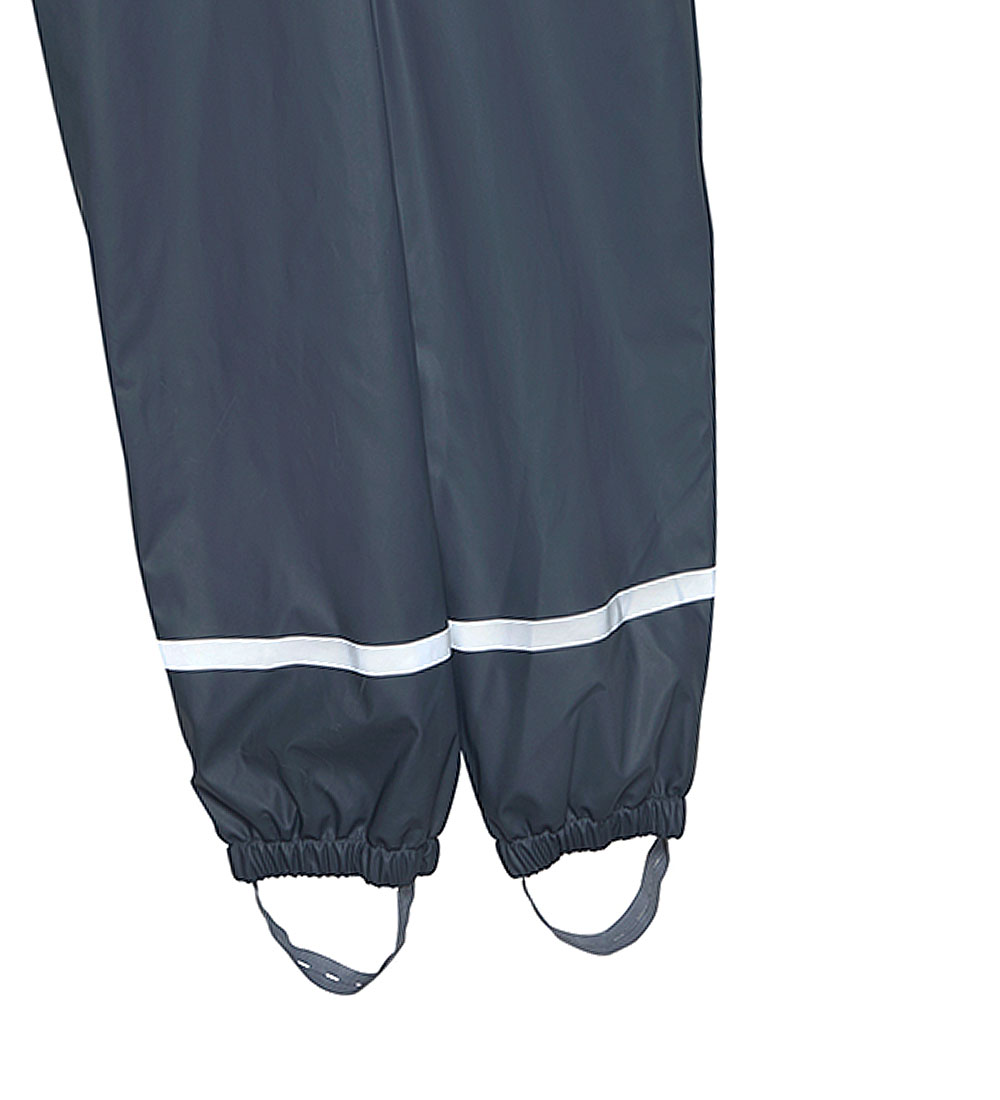 Color Kids Rainwear w. Suspenders/Fleece - PU - Turbulence