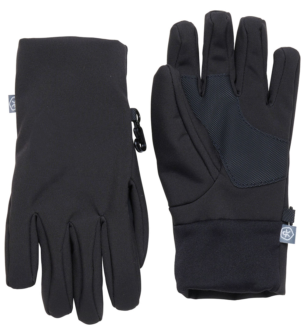 Color Kids Gloves - Softshell - Black