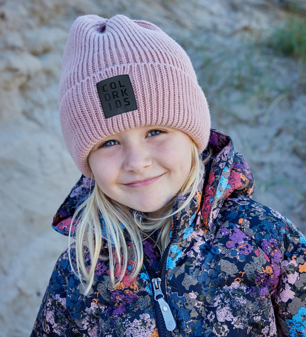 Color Kids Padded Jacket - Misty Rose w. Pattern