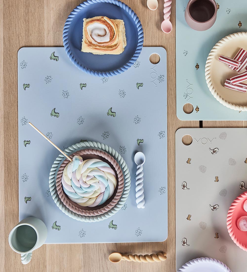 OYOY Placemat - Silicone - Dina Dino - Clay