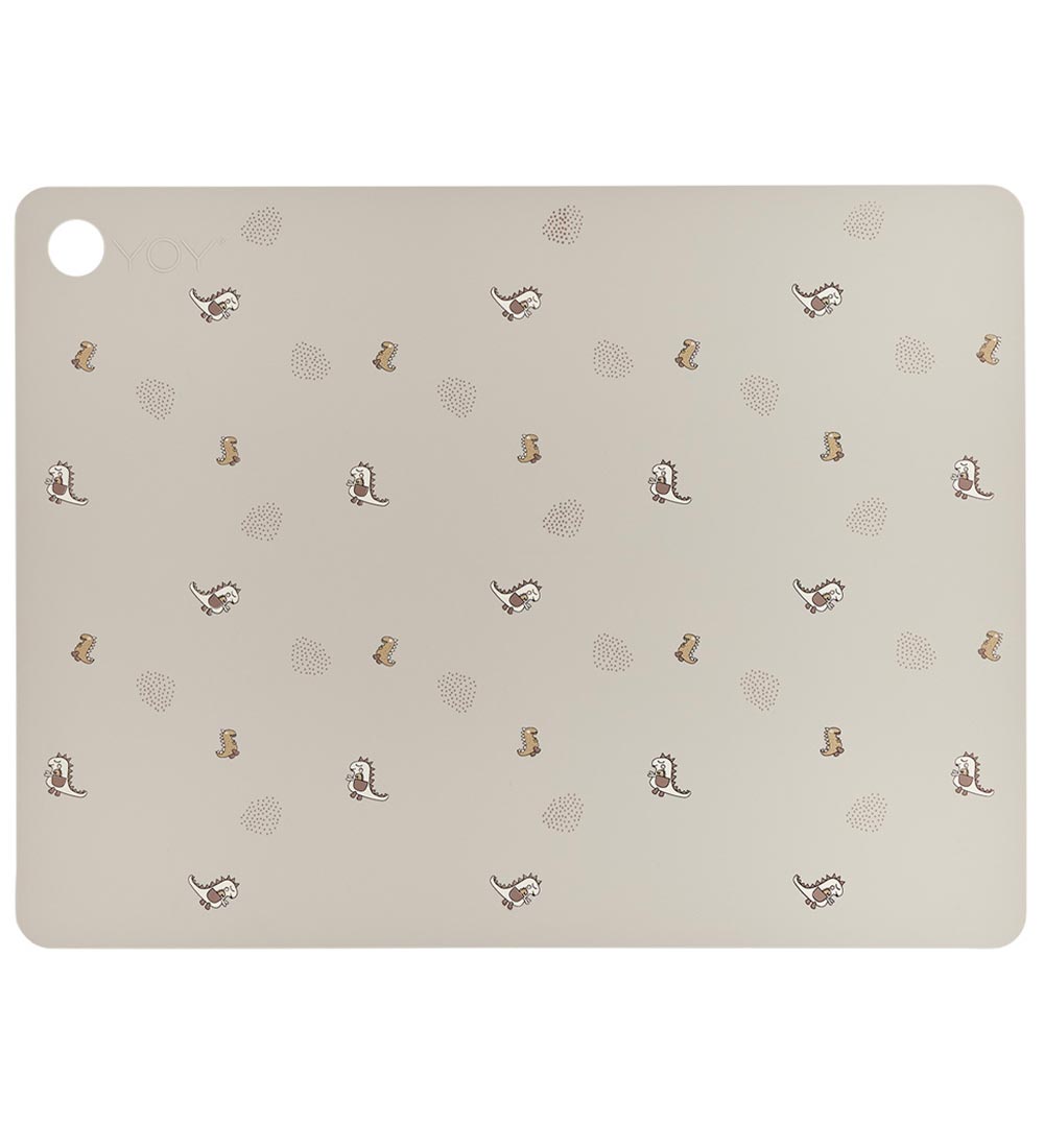 OYOY Placemat - Silicone - Dina Dino - Clay