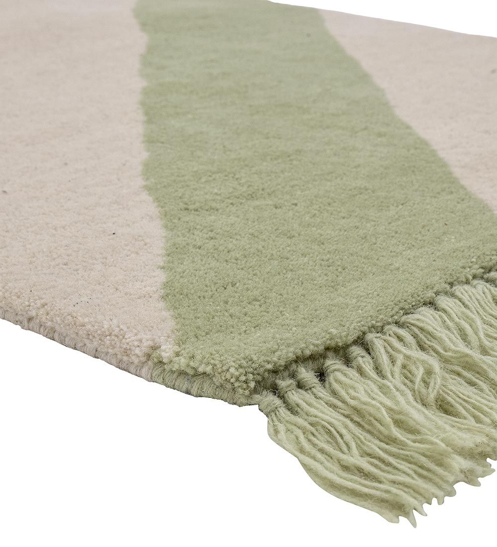 Bloomingville Mini Rug - Wool - 120x60 cm - Froggy - Green