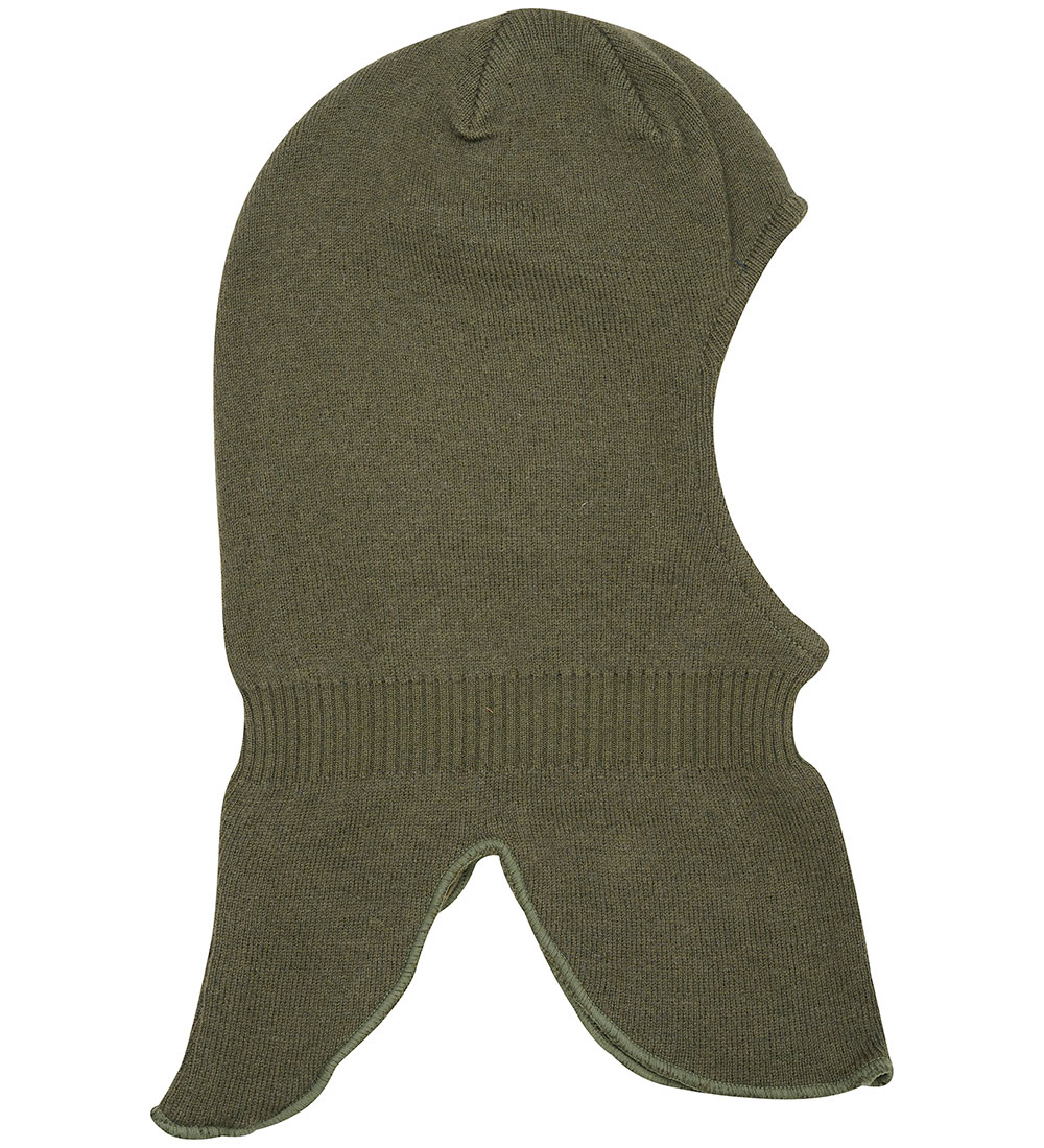 Minymo Balaclava - Wool/Cotton - 2-layer - Olive Night