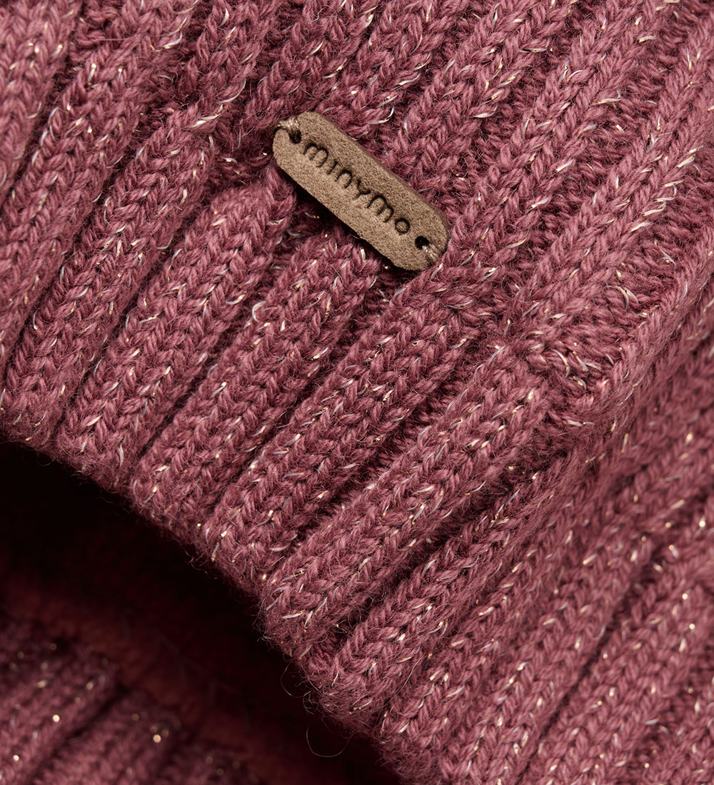 Minymo Beanie - Cotton/Wool - Roan Rouge w. Pom-Pom