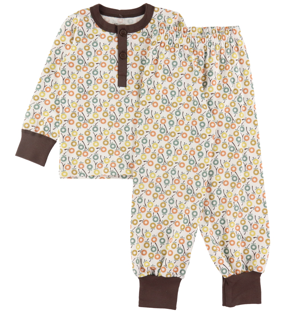 Katvig Pyjama Set - White w. Apples