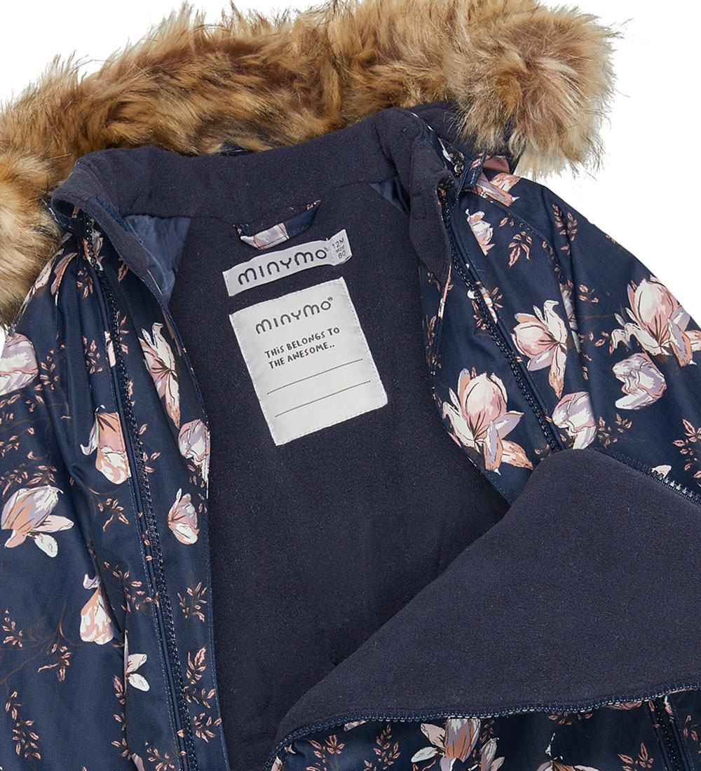 Minymo Snowsuit - Parisian Night w. Flowers