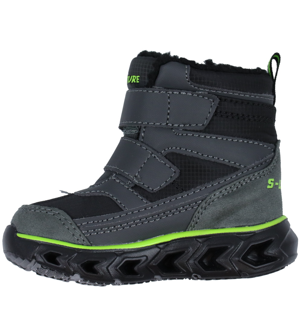 Skechers Winter Boots w. Light - Hypno Flash 2.0 - Charcoal Grey