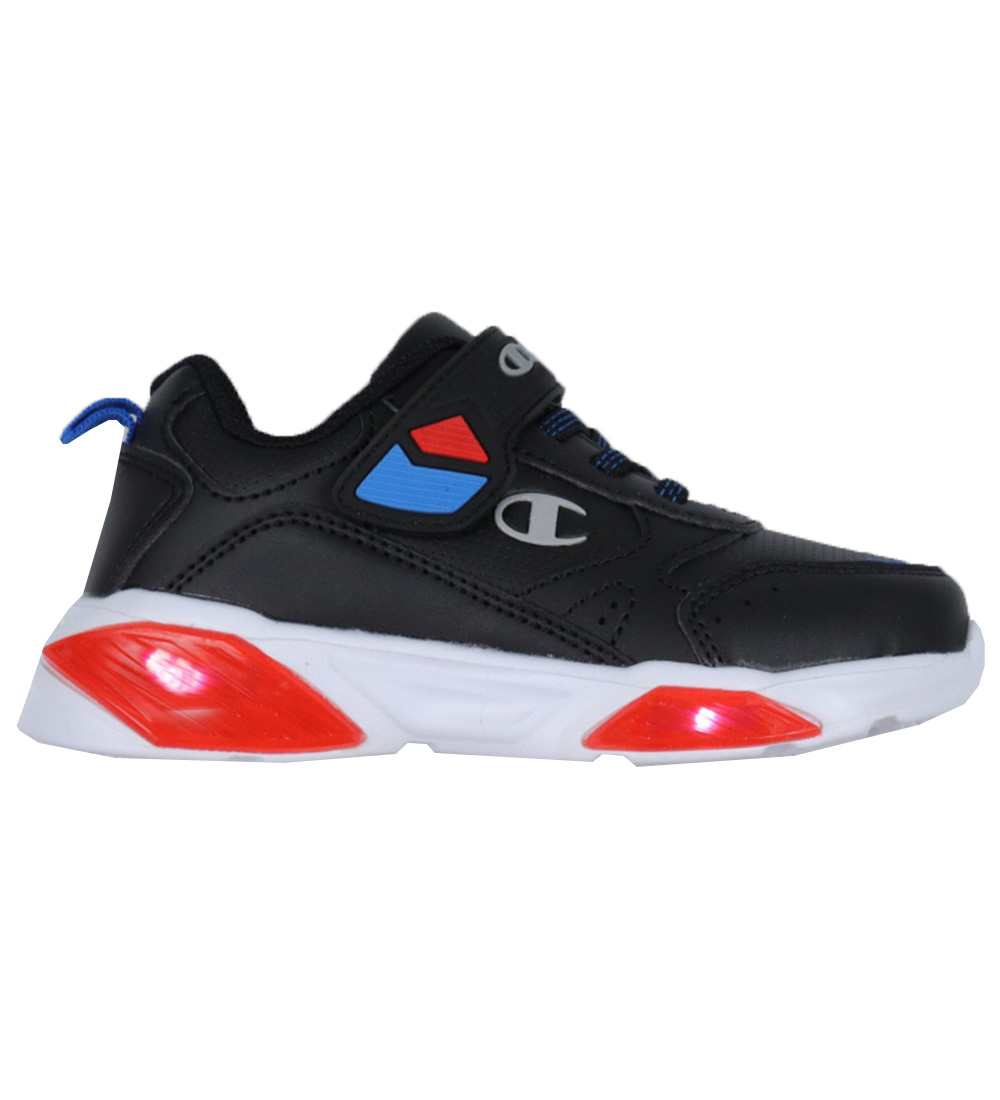 Champion Shoe w. Light - Wave PU B PD - Black w. Red/Blue