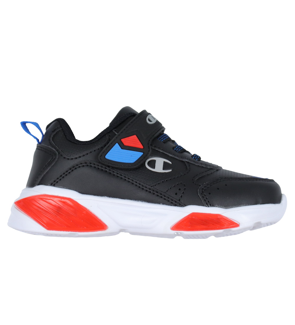 Champion Shoe w. Light - Wave PU B PD - Black w. Red/Blue