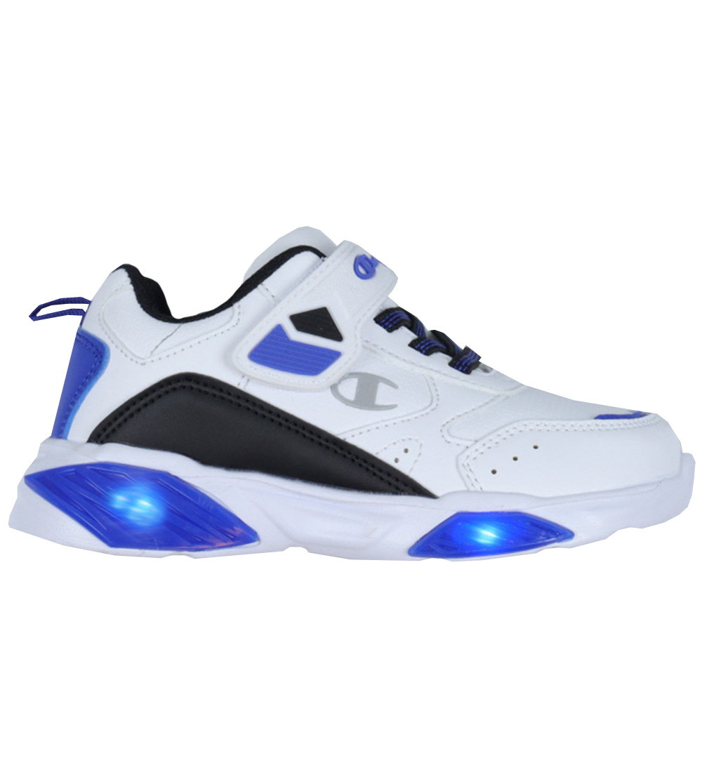 Champion Shoe w. Light - Wave PU B PS - White w. Black/Blue