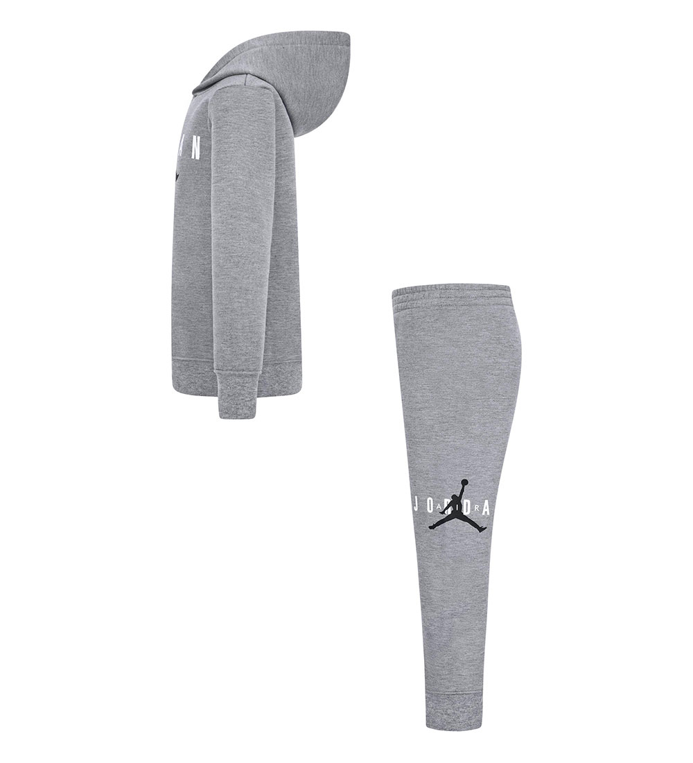 Jordan Sweat Set - Grey Melange w. Logo