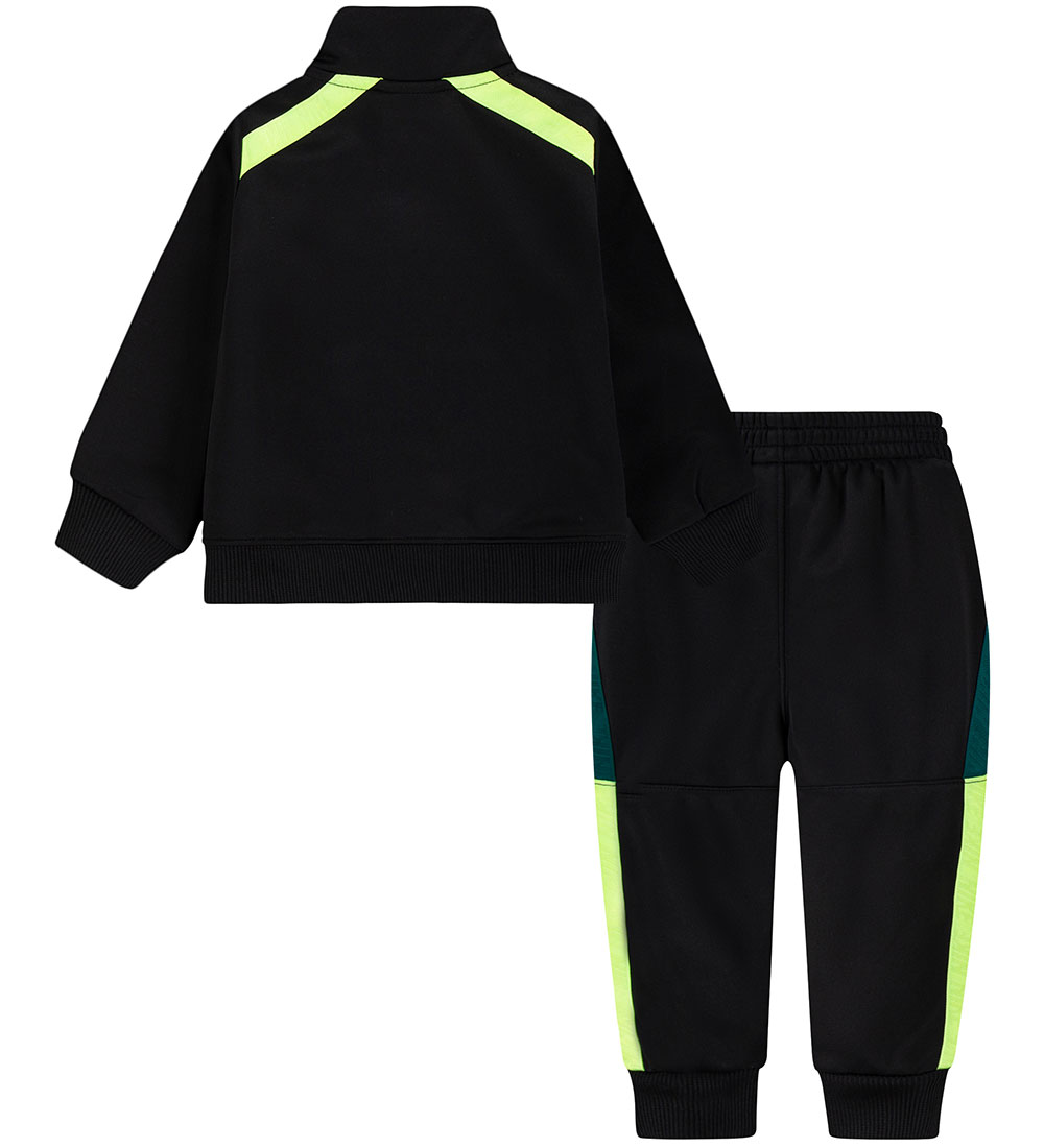 Nike Tracksuit - Black w. Dark Green/Neon Yellow