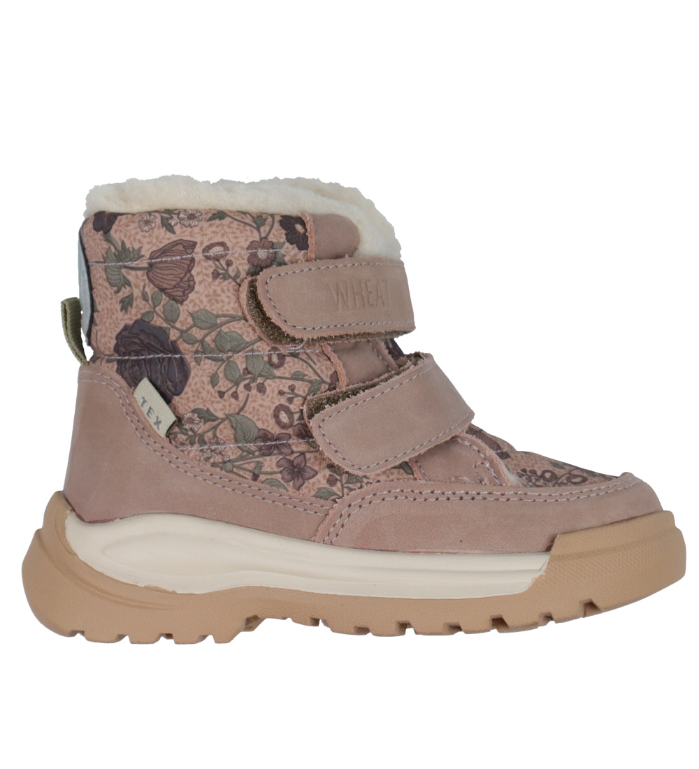 Wheat Winter Boots - Millas - Tex - Dusty Rouge w. Flowers