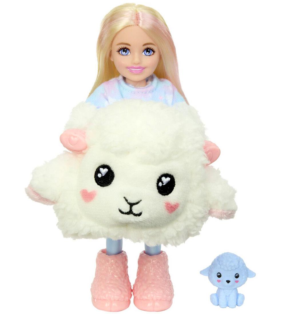 Barbie Doll - 15 cm - Cute Reveal Chelsea - Cozy Lamb Tee