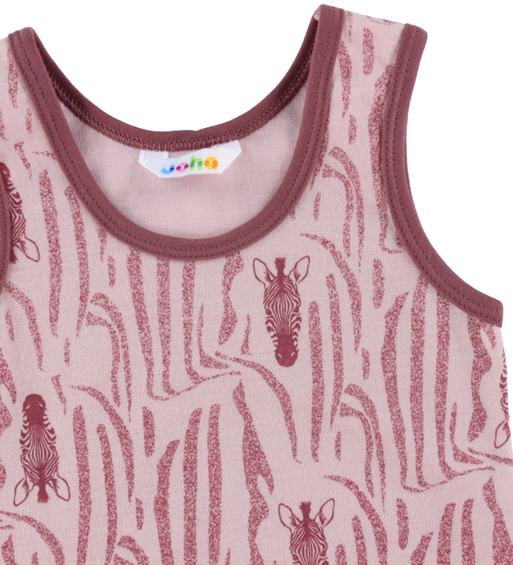 Joha Undershirt - Wool/Cotton - Pink Zebra
