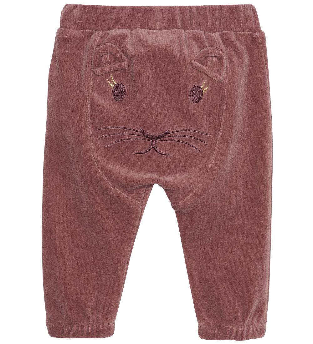 Minymo Velvet Trousers - Rose Taupe w. Squirrel