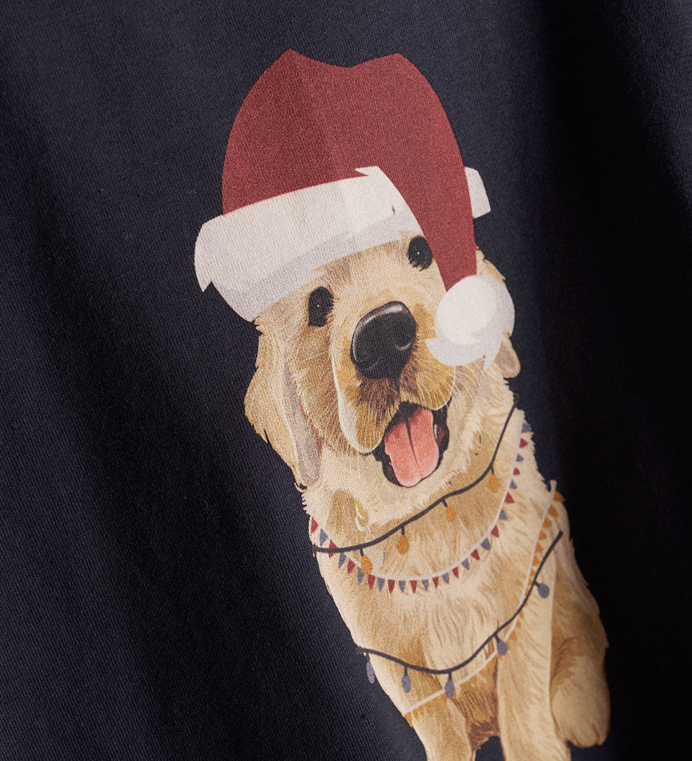 Minymo Blouse - Dark Navy w. Dog
