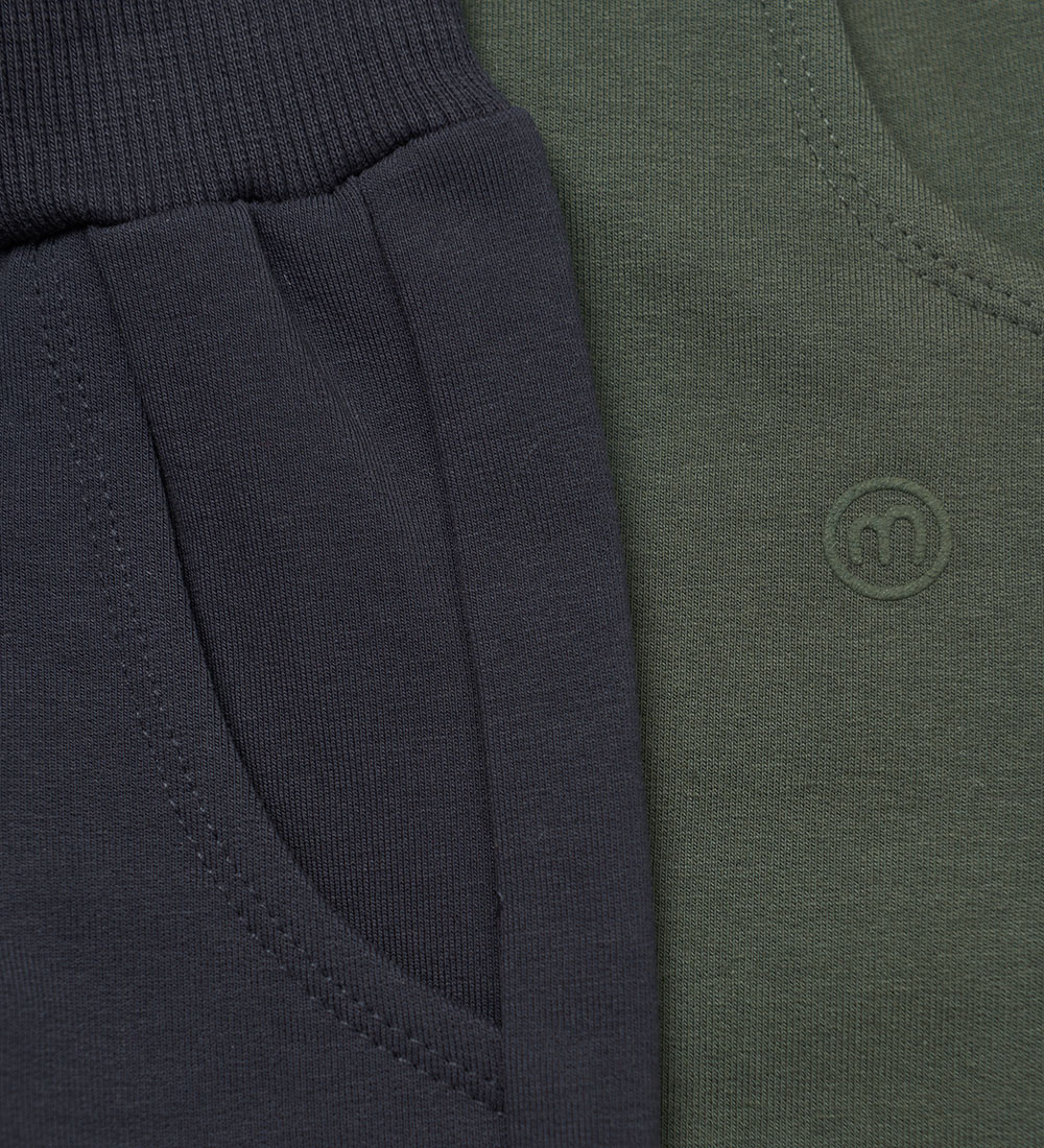 Minymo Jogginghosen - 2er-Pack - Dark Navy/Green