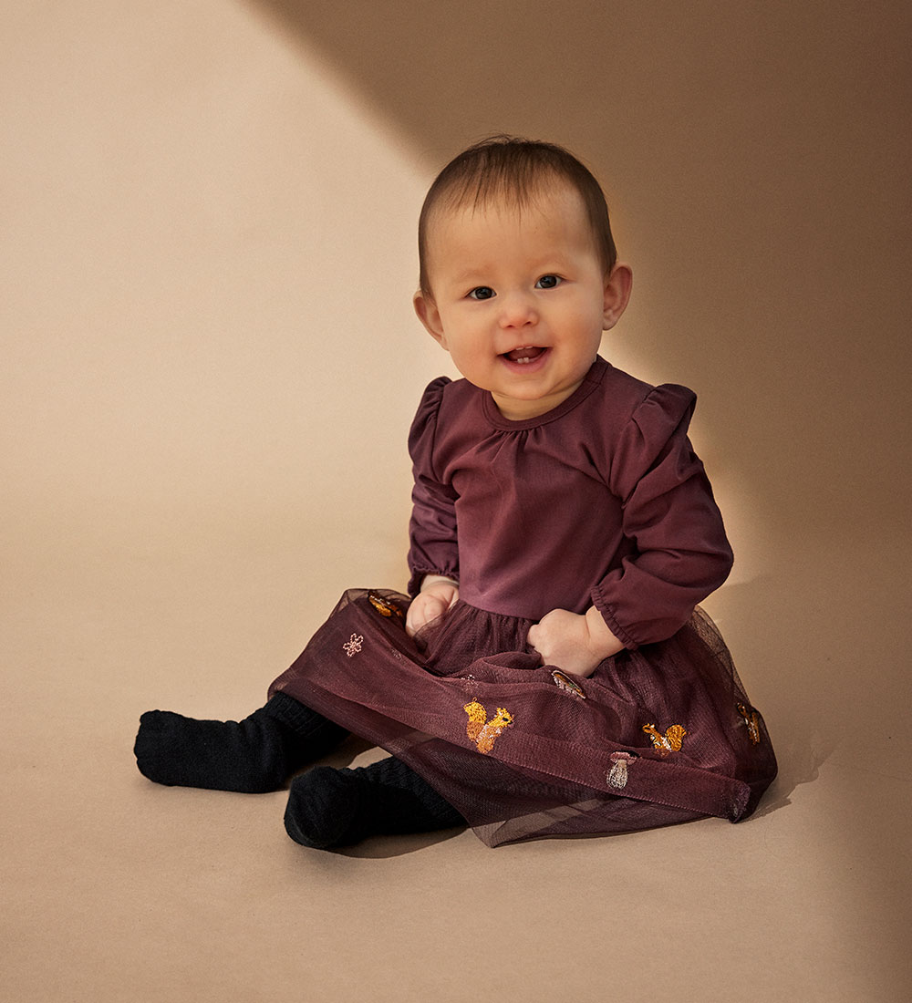 Minymo Dress - Catawba Grape w. Squirrel