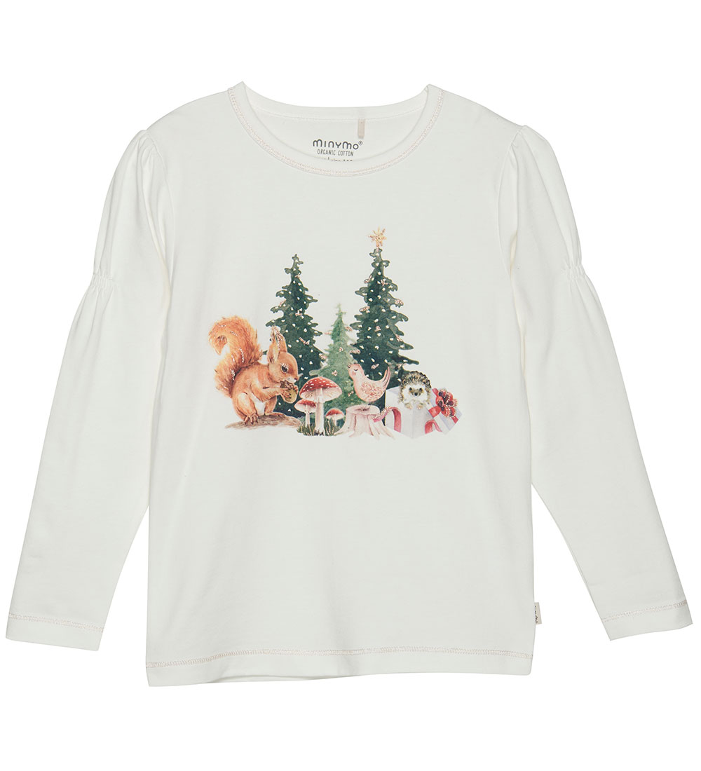 Minymo Blouse - Snow White w. Squirrel