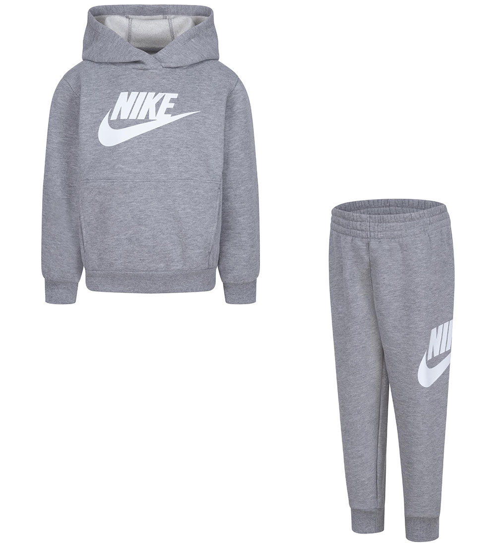 Nike Sweat Set - Grey Melange w. White
