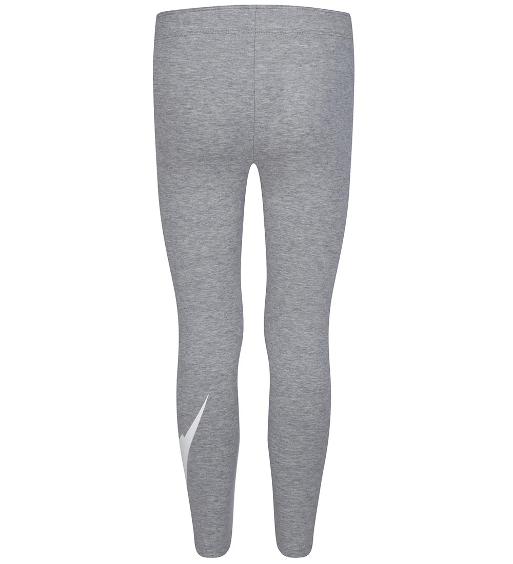 Nike Leggings - Grau Meliert m. Weiß