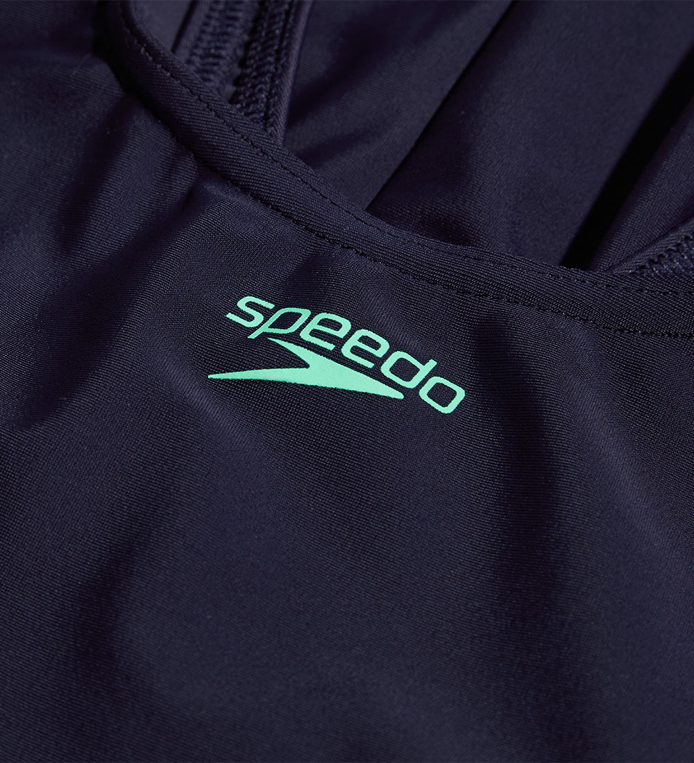 Speedo Swimsuit - Placement Muscleback - Navy/Green